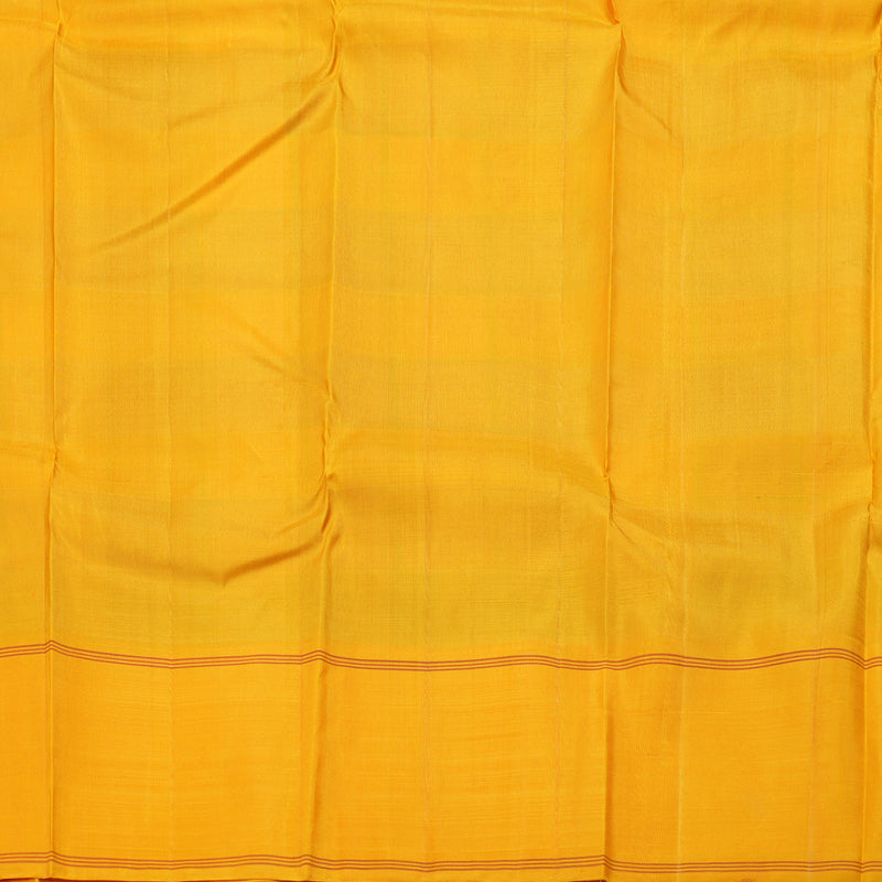 Hayagrivas Multi Color Checks Kanjivaram Silk Saree with Mustard Yellow Border BBD1594A29-1