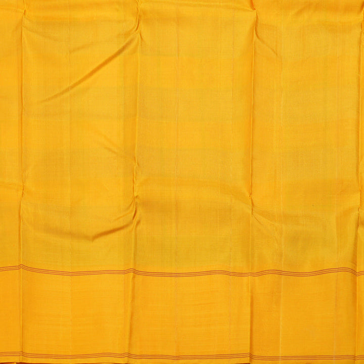 Hayagrivas Multi Color Checks Kanjivaram Silk Saree with Mustard Yellow Border BBD1594A29-1