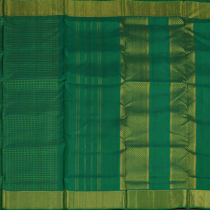 Hayagrivas Handloom Green Ten Yards Silk Madisar BBD1708B2-3