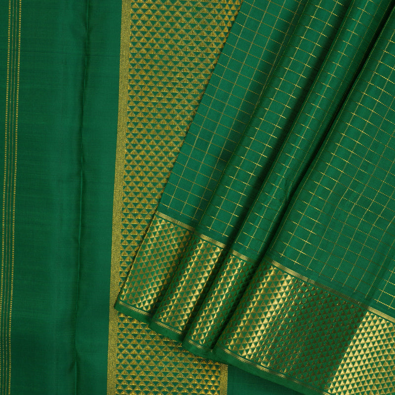 Hayagrivas Handloom Green Ten Yards Silk Madisar BBD1708B2-3