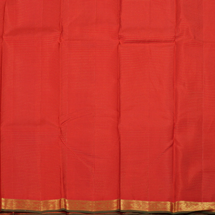 Hayagrivas Red Kanjivaram Silk Saree with Red Border BBD1712B25-1