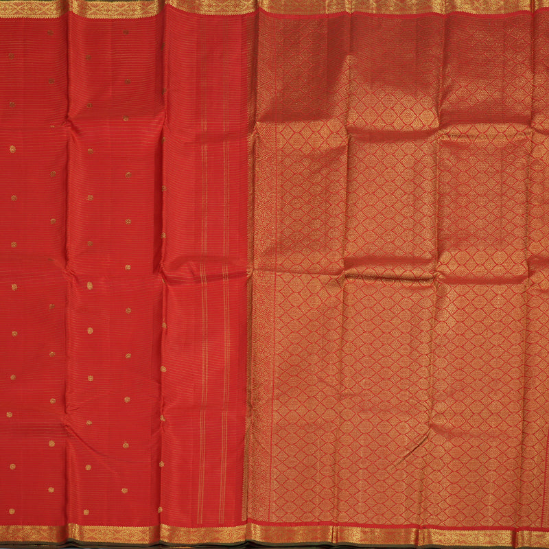 Hayagrivas Red Kanjivaram Silk Saree with Red Border BBD1712B25-1