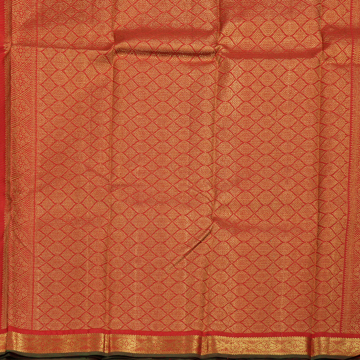 Hayagrivas Red Kanjivaram Silk Saree with Red Border BBD1712B25-1