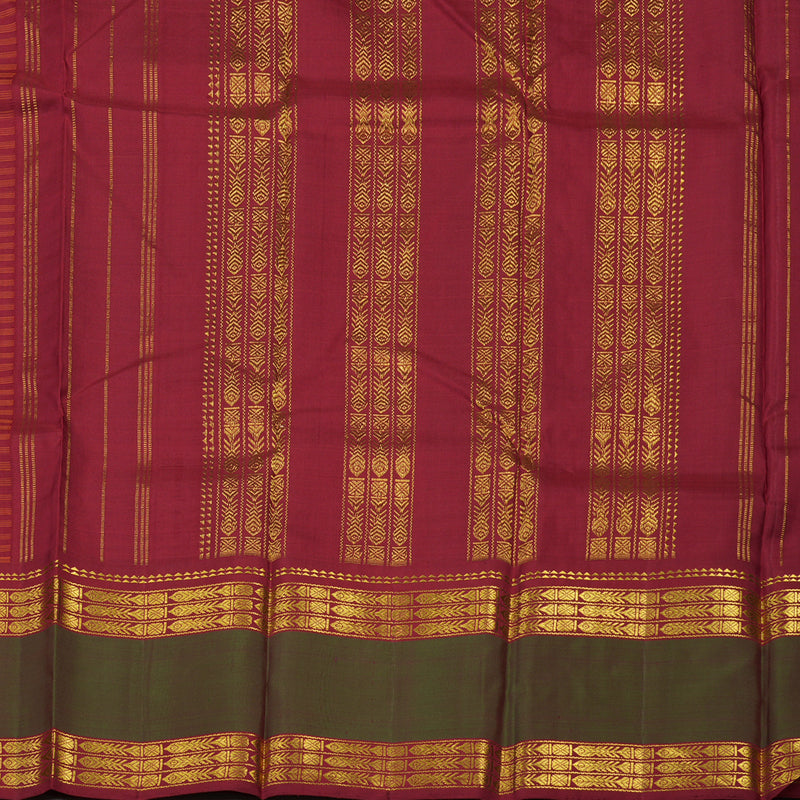 Hayagrivas Handloom Multicolour Kanjivaram Silk Saree with Manthalir Border BBD176E4-6