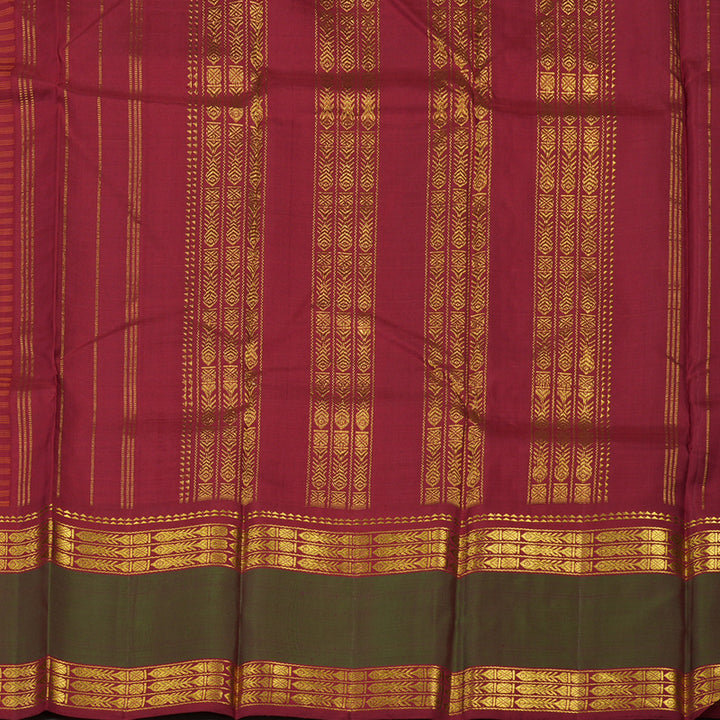 Hayagrivas Handloom Multicolour Kanjivaram Silk Saree with Manthalir Border BBD176E4-6