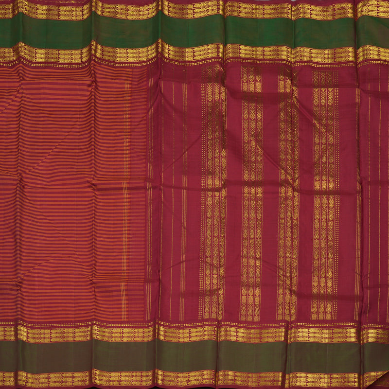 Hayagrivas Handloom Multicolour Kanjivaram Silk Saree with Manthalir Border BBD176E4-6