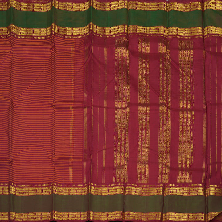 Hayagrivas Handloom Multicolour Kanjivaram Silk Saree with Manthalir Border BBD176E4-6