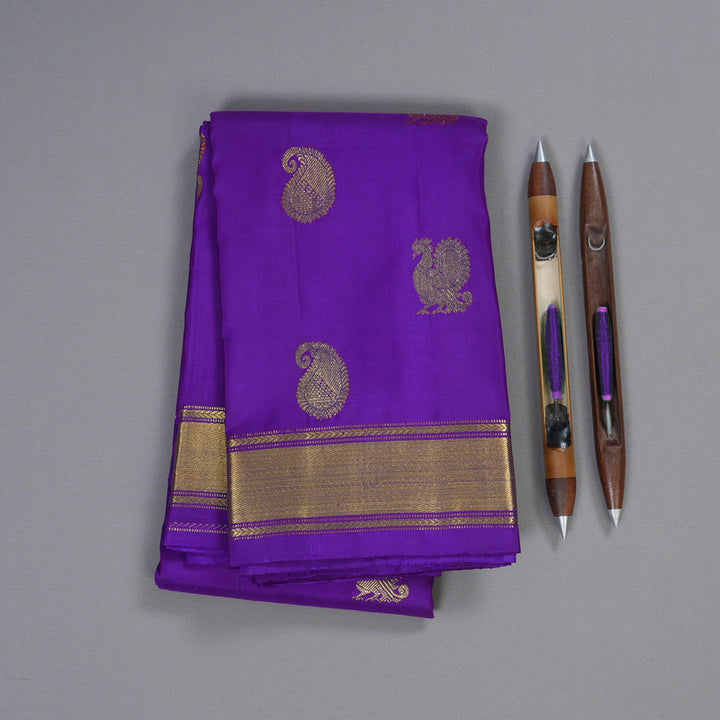 Hayagrivas Purple Handloom Kanjivaram Silk Saree BBD1771B1-10