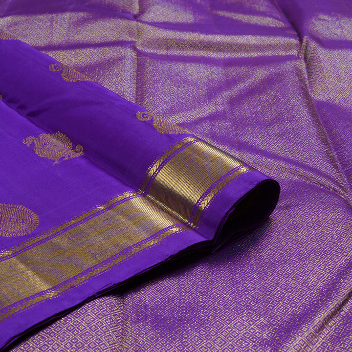 Hayagrivas Purple Handloom Kanjivaram Silk Saree BBD1771B1-10