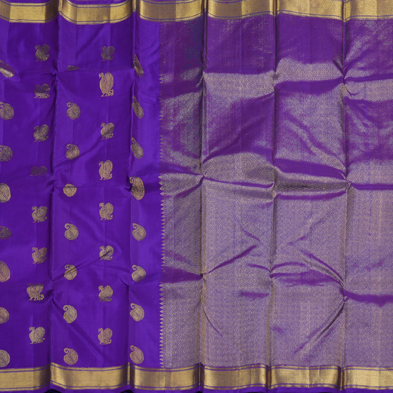 Hayagrivas Purple Handloom Kanjivaram Silk Saree BBD1771B1-10