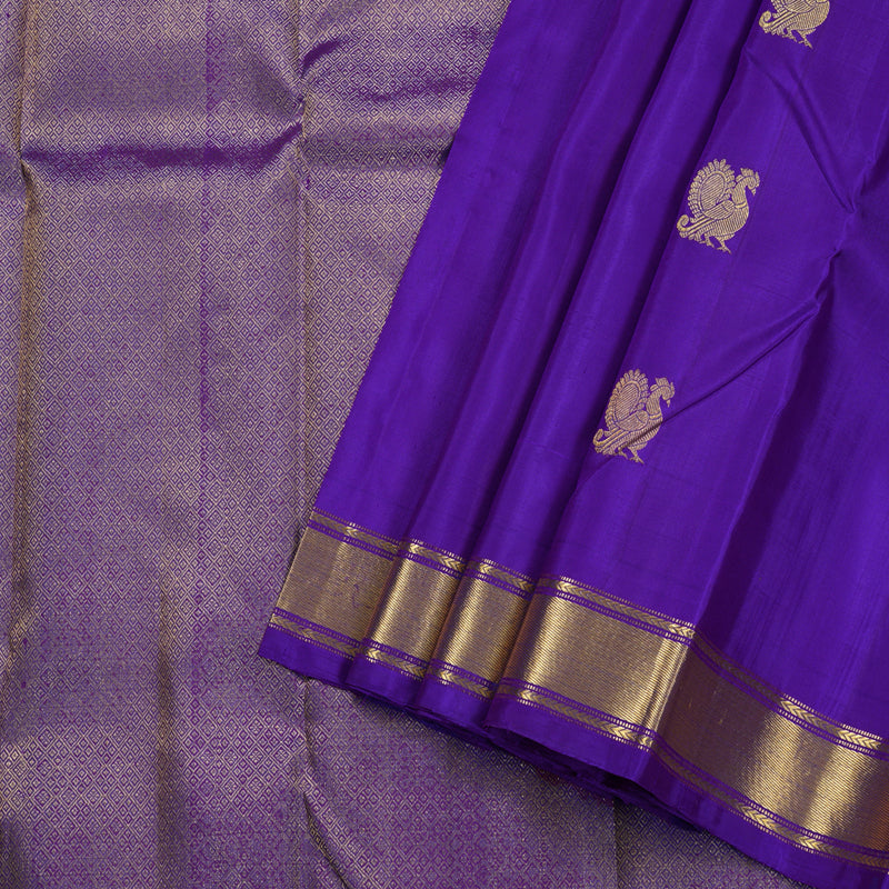 Hayagrivas Purple Handloom Kanjivaram Silk Saree BBD1771B1-10