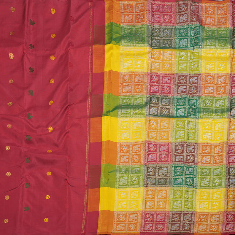 Hayagrivas Red Kanjivaram Silk Saree BBD1780B2-1