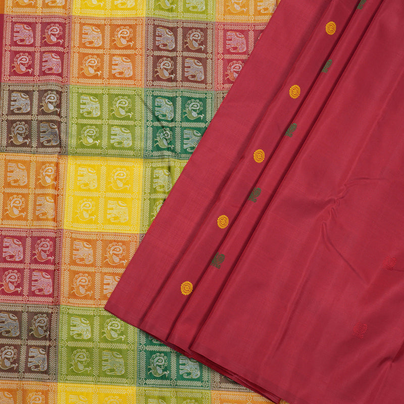 Hayagrivas Red Kanjivaram Silk Saree BBD1780B2-1