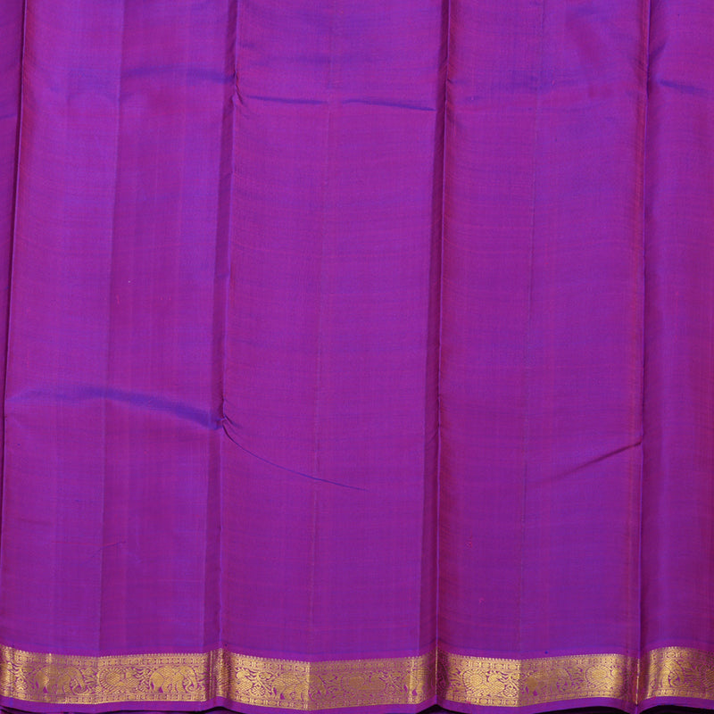 Hayagrivas Pink Handloom Kanjivaram Silk Saree with Purple Border BBD179E3-1