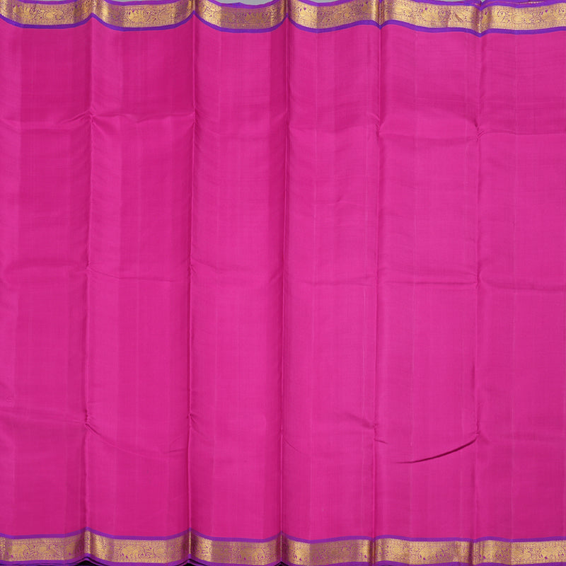 Hayagrivas Pink Handloom Kanjivaram Silk Saree with Purple Border BBD179E3-1