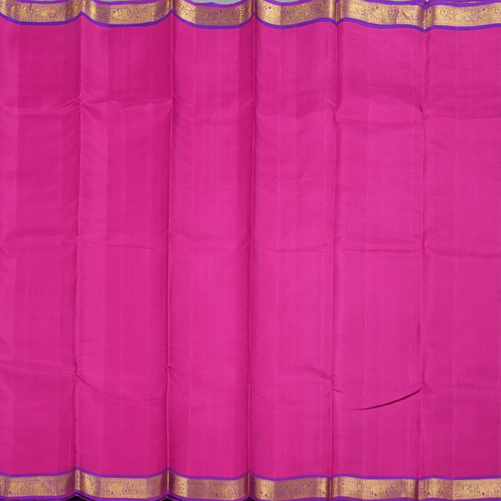 Hayagrivas Pink Handloom Kanjivaram Silk Saree with Purple Border BBD179E3-1