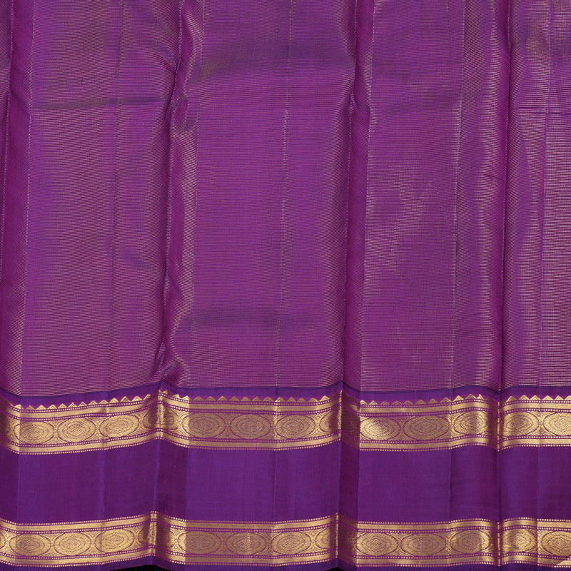 Hayagrivas Beige Kanjivaram Silk Saree with Purple Border BBD180E3-1