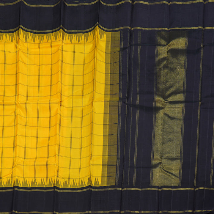 Hayagrivas Radiant Yellow Handloom Kanjivaram Silk Saree BBD1814B5-1