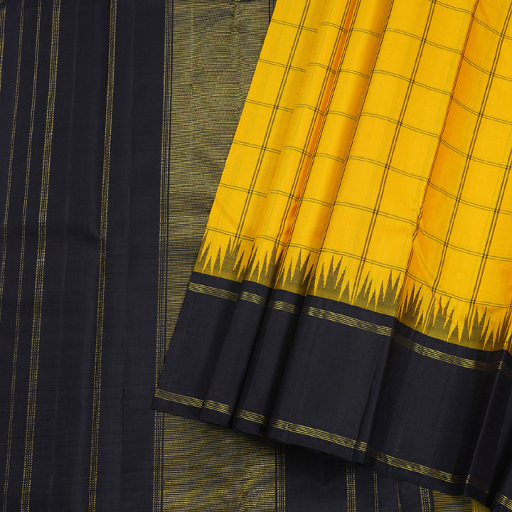 Hayagrivas Radiant Yellow Handloom Kanjivaram Silk Saree BBD1814B5-1