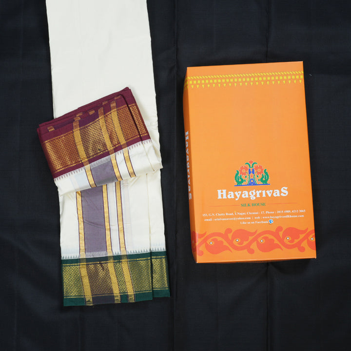 Hayagrivas Handloom 8*4 Silk Dhothi BBD1828B2-2