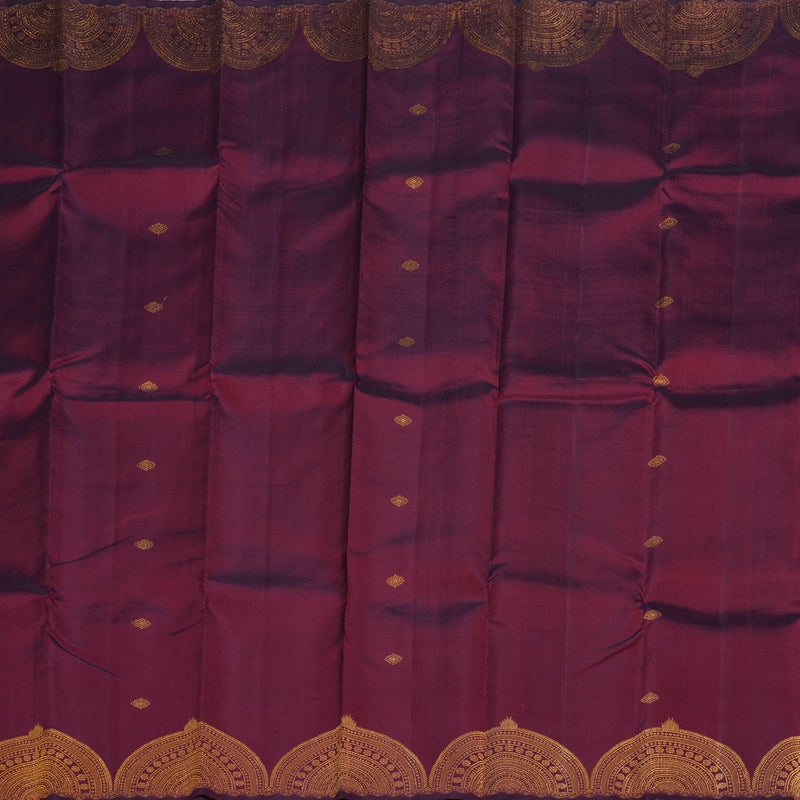 Hayagrivas Deep Maroon Kanjivaram Silk Saree - BBD1895C5-1