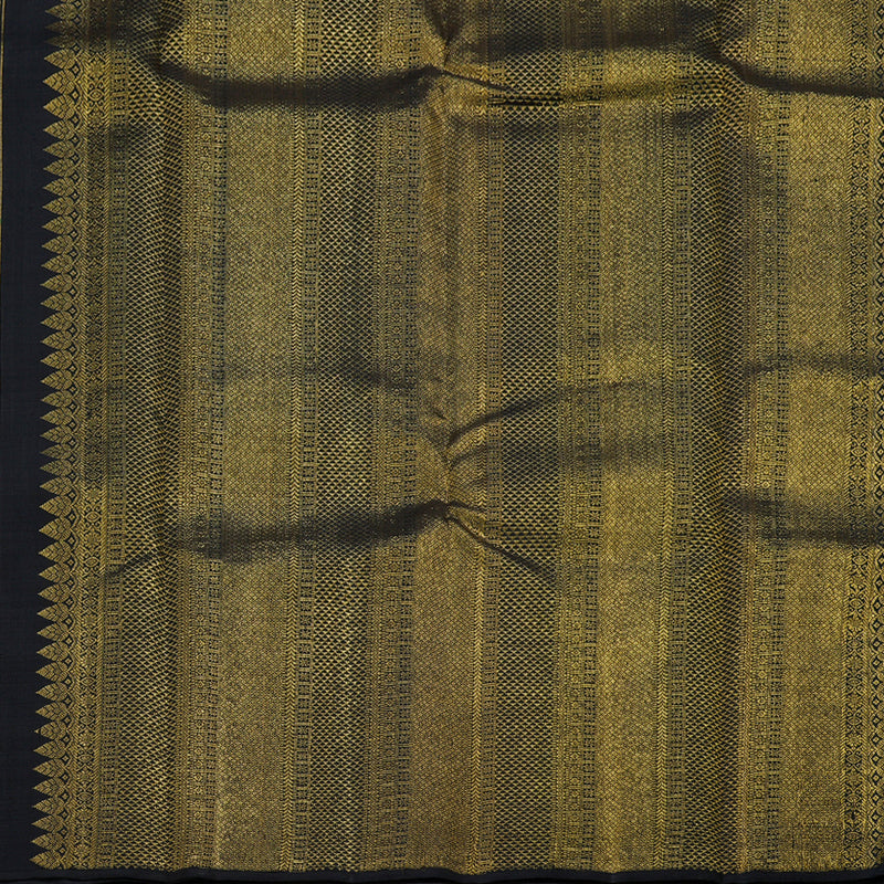 Hayagrivas Black And Bottle Green Handloom Kanjivaram Silk Saree BBD18D3-2