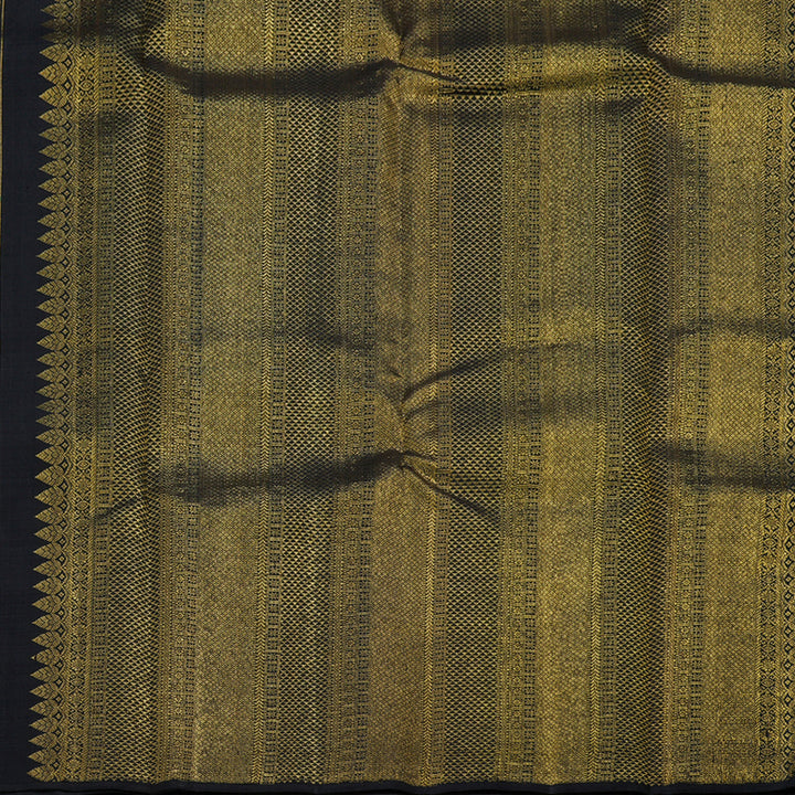 Hayagrivas Black And Bottle Green Handloom Kanjivaram Silk Saree BBD18D3-2