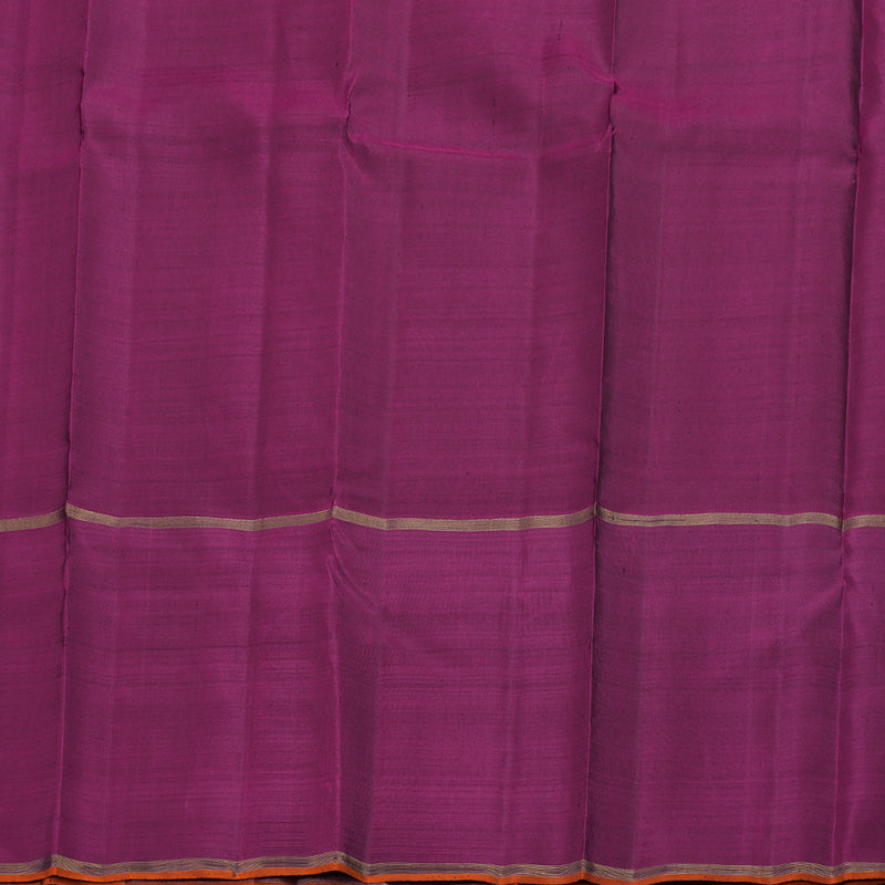 Hayagrivas Grey Kanjivaram Silk Saree with Purple Border - BBD1907C1-1