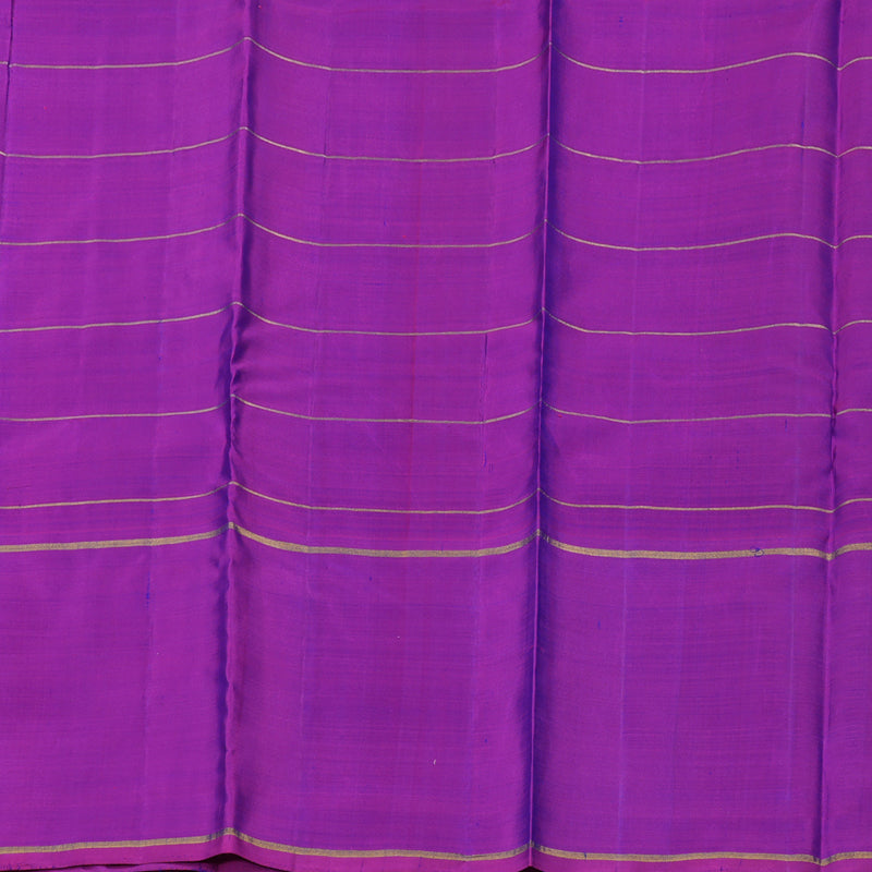 Hayagrivas Peacock Blue Handloom Kanjivaram Silk Saree with Purple Border BBD1921C7-3