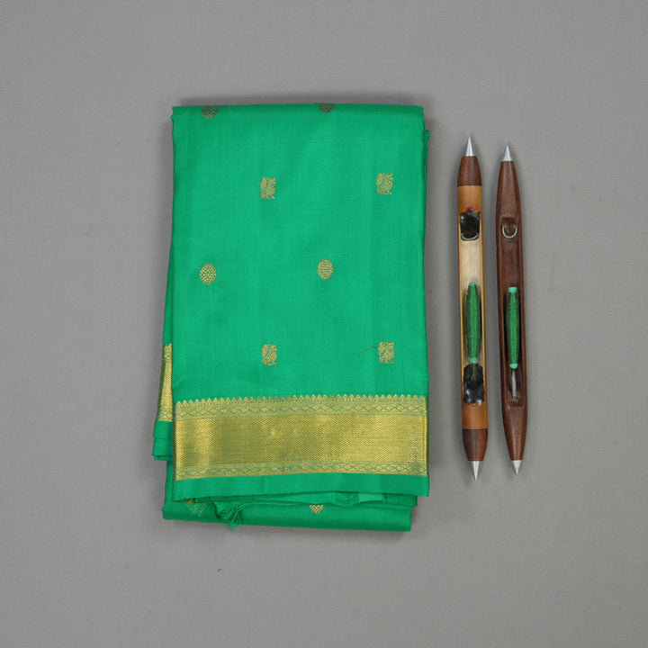 Hayagrivas Handloom Light Green Kanjivaram Silk Saree BBD1922C1-5