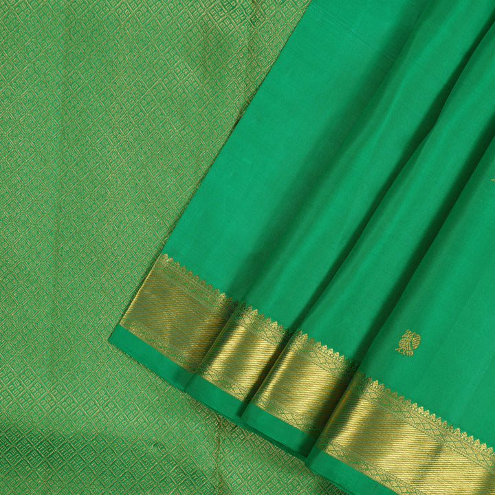 Hayagrivas Handloom Light Green Kanjivaram Silk Saree BBD1922C1-5
