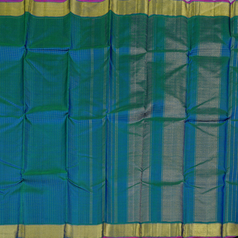Hayagrivas Peacock Blue Handloom Kanjivaram Silk Saree BBD195E1-6