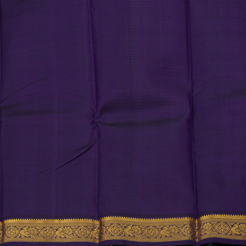 Hayagrivas Handloom Multicolour Checks Kanjivaram Silk Saree with Violet border BBD1979C5-4
