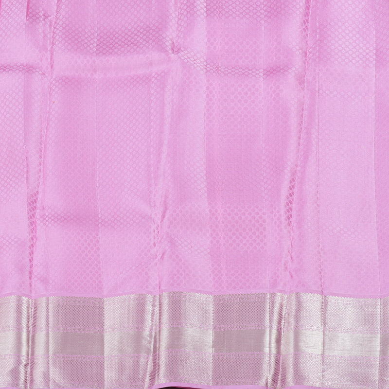 Hayagrivas Baby Pink Kanjivaram Silk Saree with Baby Pink Border - BBD197E2-2