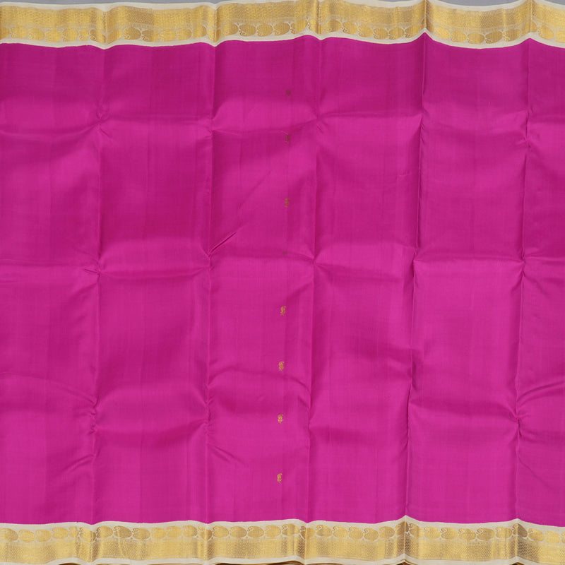 Hayagrivas Pink Kanjivaram Silk Saree with Half White Border BBD1980C7-1