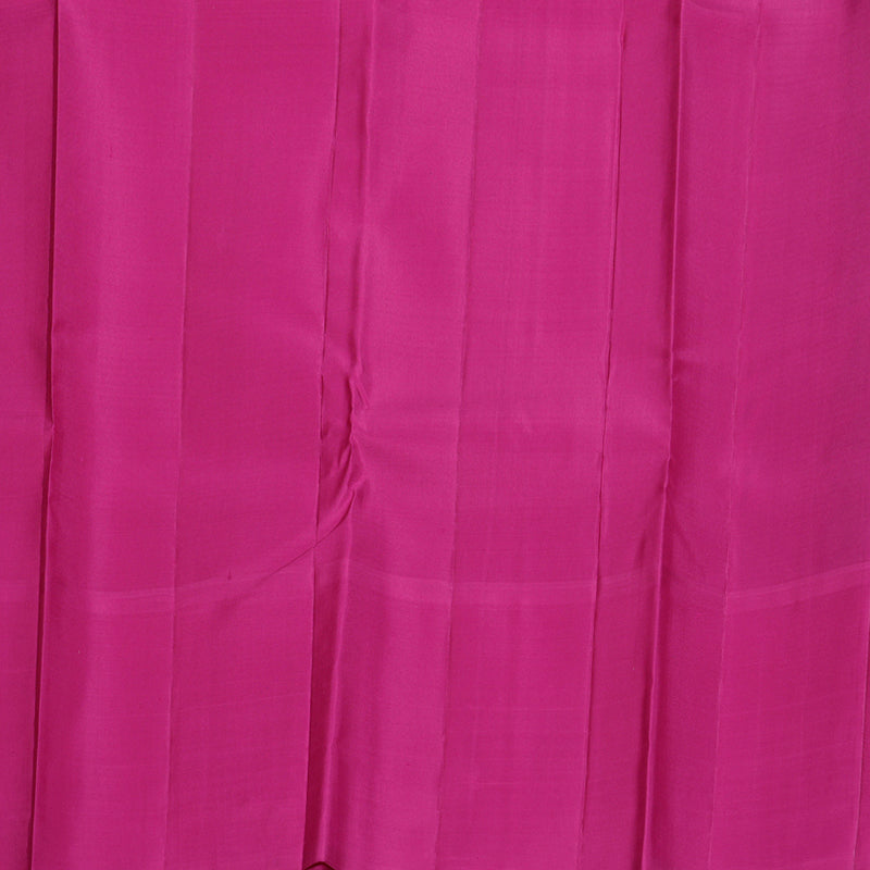 Hayagrivas Black And White Muted Checks Handloom Kanjivaram Silk Saree with Pink Border BBD1991C1-1