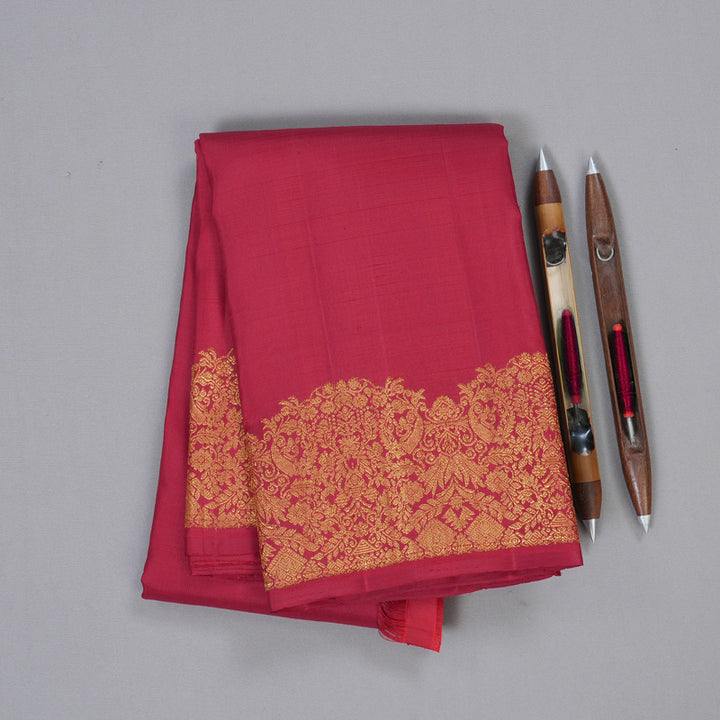 Hayagrivas Maroon Kanjivaram Silk Saree BBD199E7-1