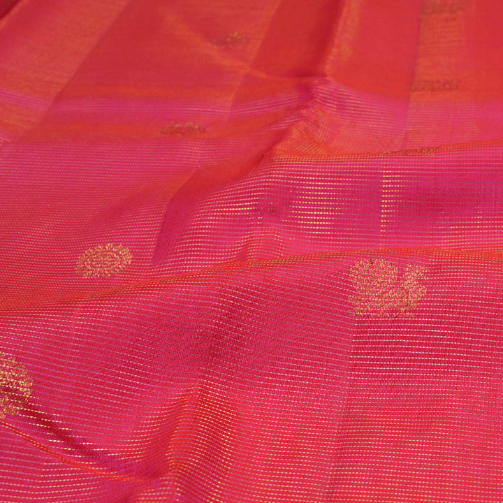 Hayagrivas Redish Pink Kanjivaram Silk Saree with Blue Border - BBD2019C3-1