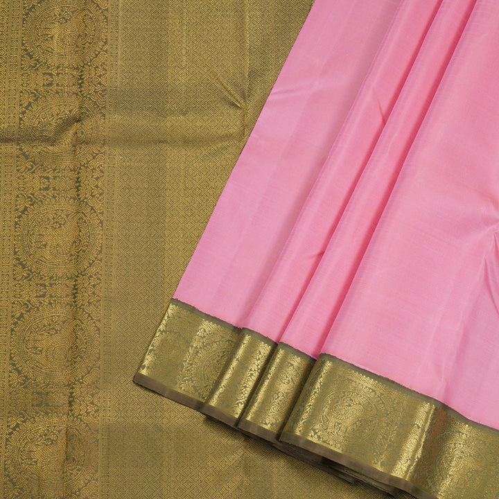 Hayagrivas Handloom Guava With Mehndi Border Kanjivaram Silk Saree BBD208E1-1