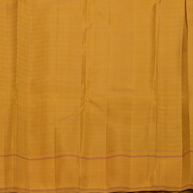 Hayagrivas Maroon And Black Checks Kanjivaram Silk Saree with Mustard  Border BBD209E1-1