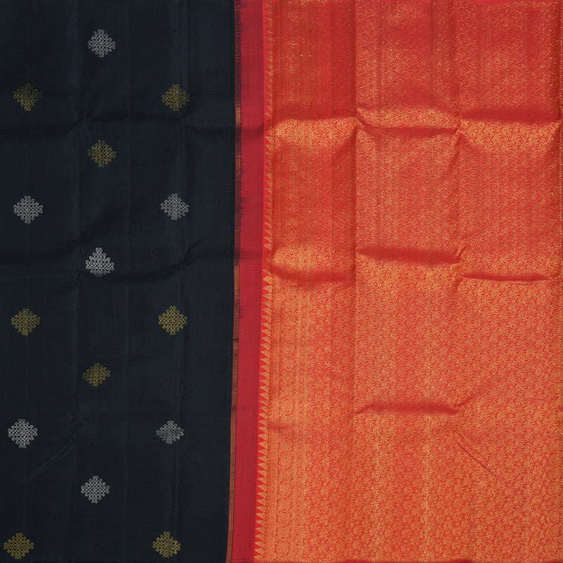 Hayagrivas Handloom Borderless  Kanjivaram Silk Saree BBD210E8-1