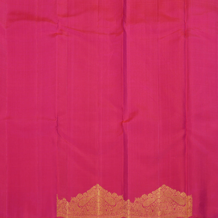 Hayagrivas Reddish Pink Kanjivaram Silk Saree with Reddish Pink Border BBD212E3-1