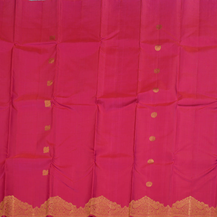 Hayagrivas Reddish Pink Kanjivaram Silk Saree with Reddish Pink Border BBD212E3-1