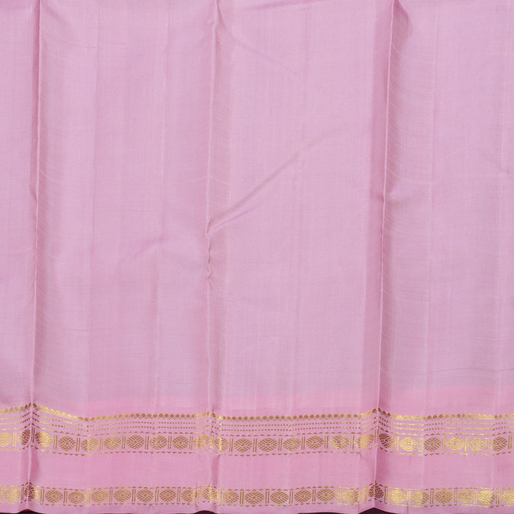 Hayagrivas Pastel Green Kanjivaram Silk Saree with Rose Pink Border BBD228E4-2