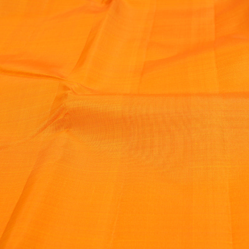 Hayagrivas Mango Yellow Kanjivaram Silk Saree with Maroon Border BBD236E3-3