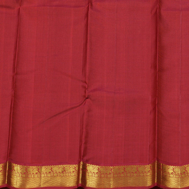 Hayagrivas Pastel Green Handloom Kanjivaram Silk Saree with Red Border BBD236E4-3