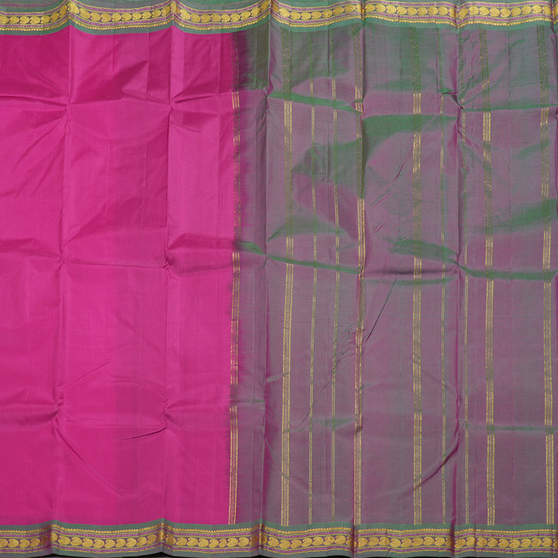 Hayagrivas Pink Handloom Kanjivaram Silk Saree with Mandhalir Border BBD237E1-5