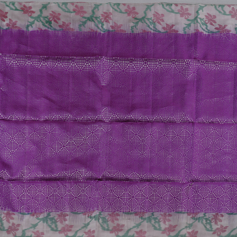 Hayagrivas Royal Purple Handloom Soft Silk Saree with Ash Grey Border BBD242E4-6