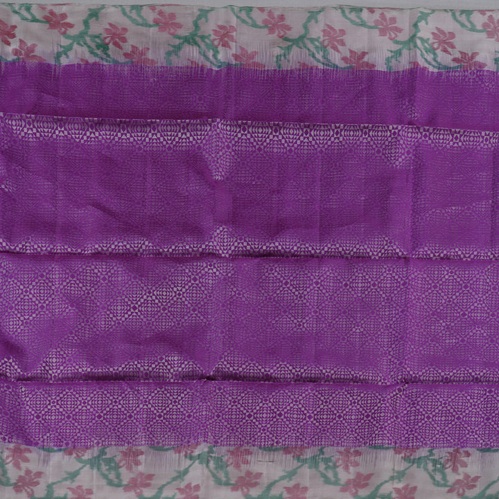 Hayagrivas Royal Purple Handloom Soft Silk Saree with Ash Grey Border BBD242E4-6