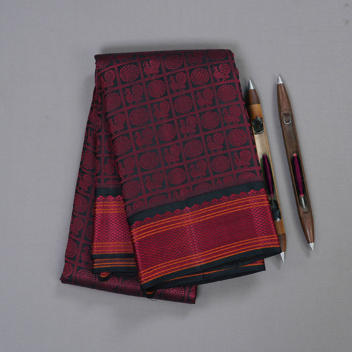 Hayagrivas Handloom Kanjivaram Thread Work Silk Saree BBD245E1-1